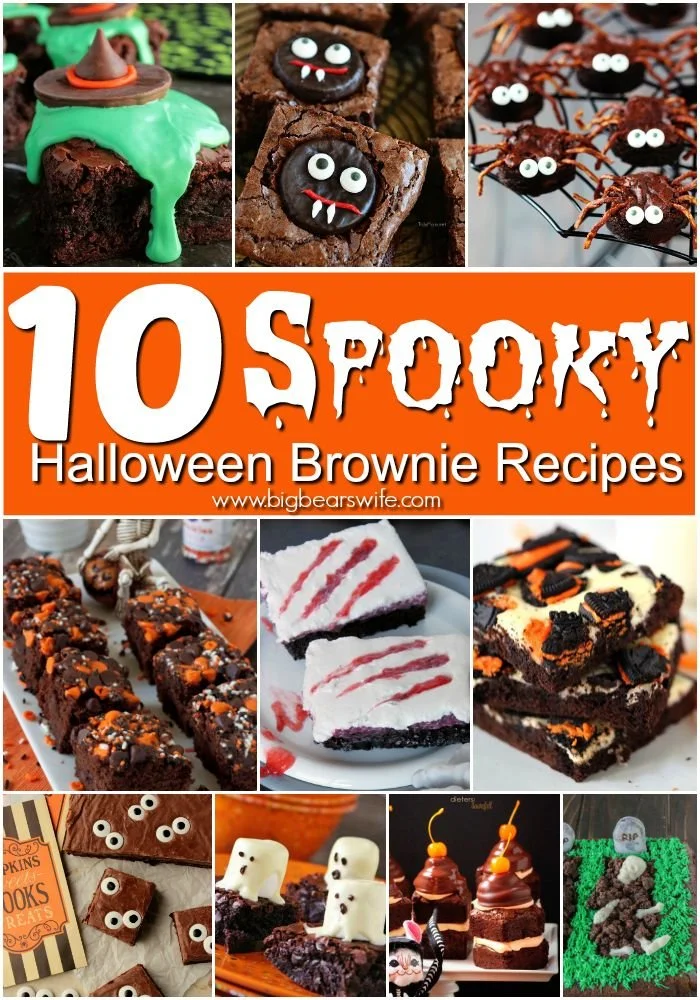 Spooky Halloween brownies with festive decorations for October celebrations