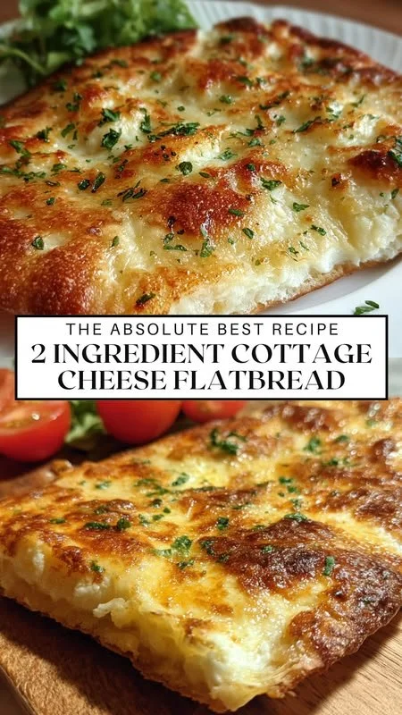 Homemade cottage cheese flatbread recipe with two ingredients
