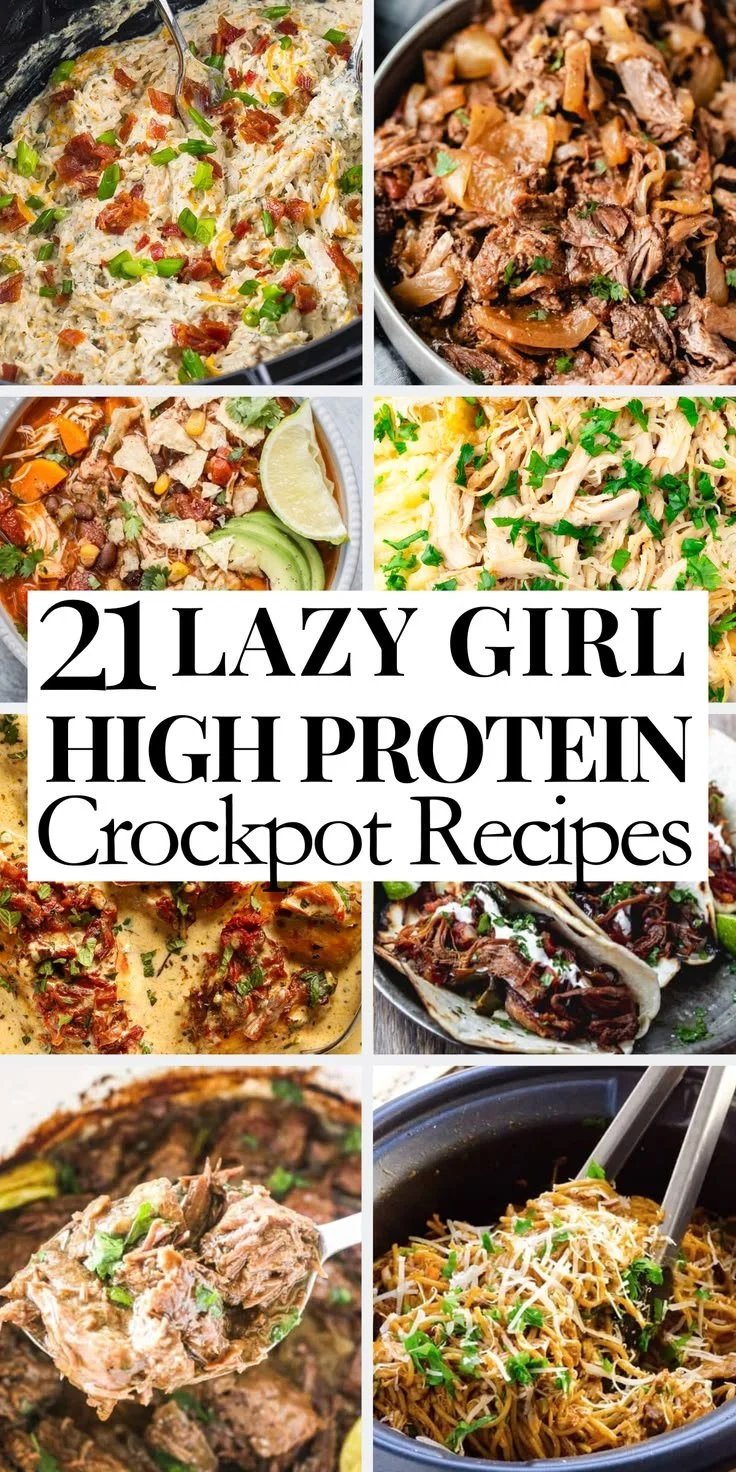 High protein crockpot meals for busy individuals looking for easy recipes