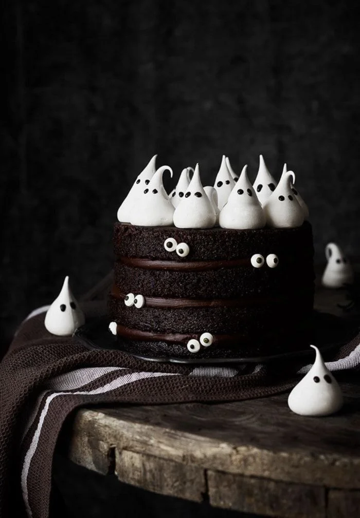 A collection of spooky Halloween cakes decorated for October celebrations.