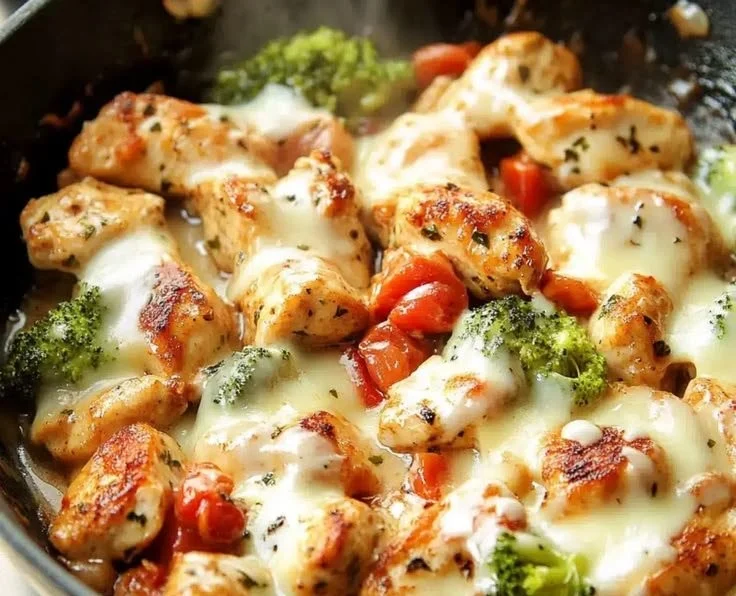 Delicious low-carb Tuscan chicken served with fresh herbs and vegetables