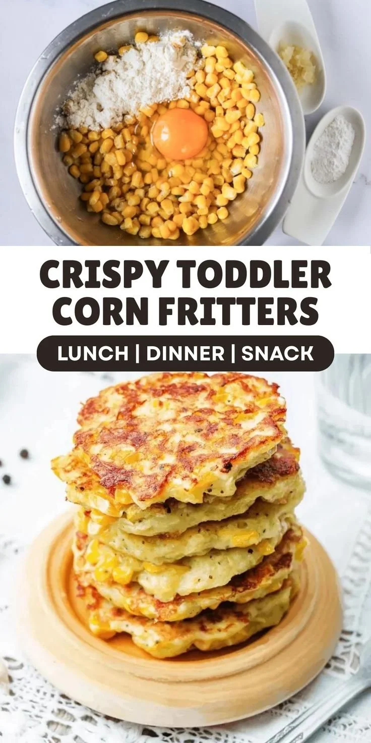 Healthy Southern corn fritters with hidden veggies, perfect for kids' meals