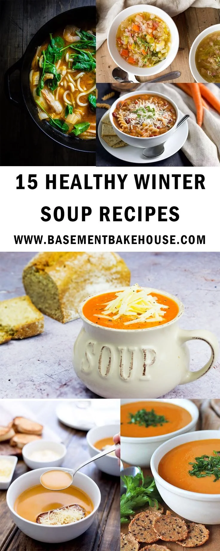 A bowl of healthy winter soup filled with vegetables and herbs for comfort and warmth.