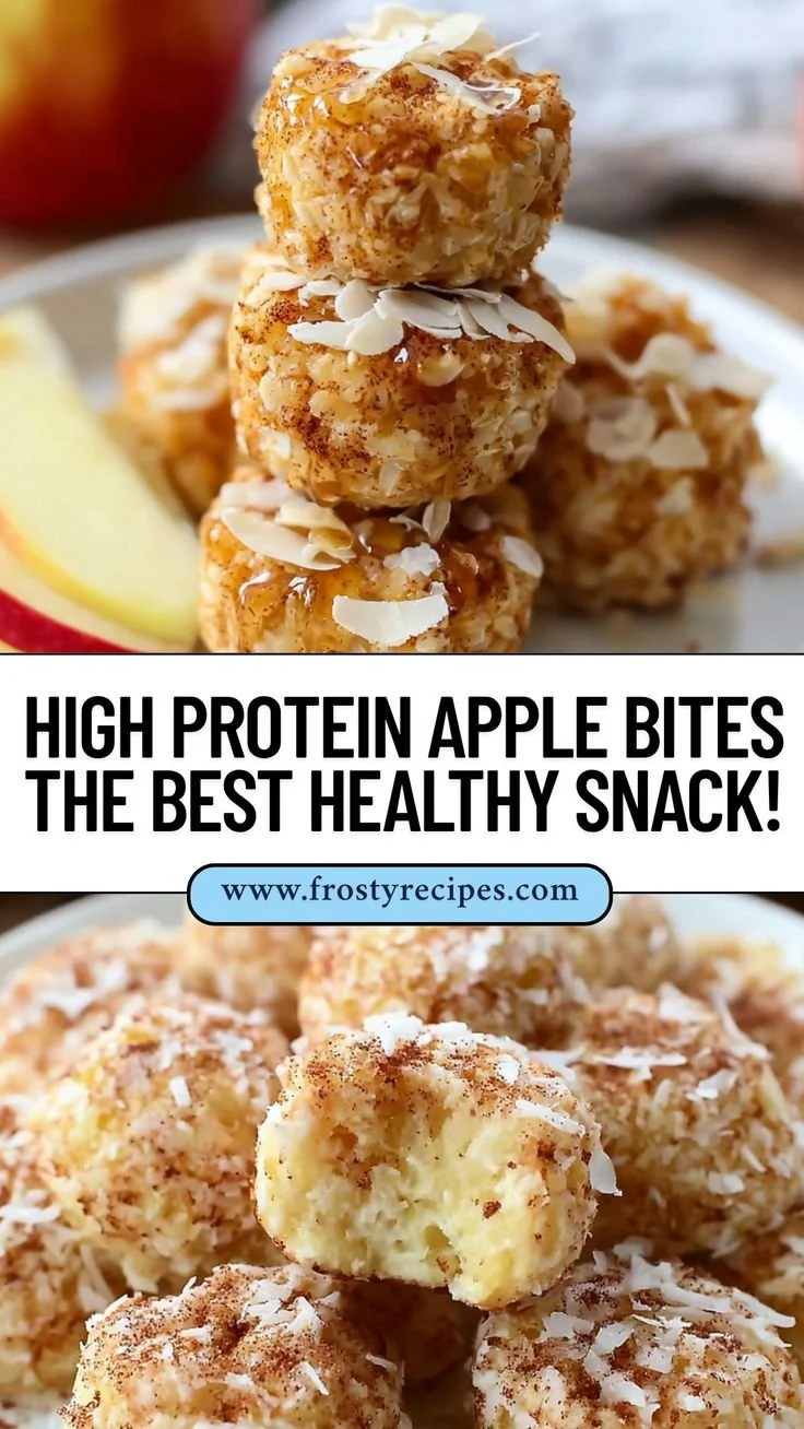 High protein apple bites, a healthy snack option for energy and nutrition