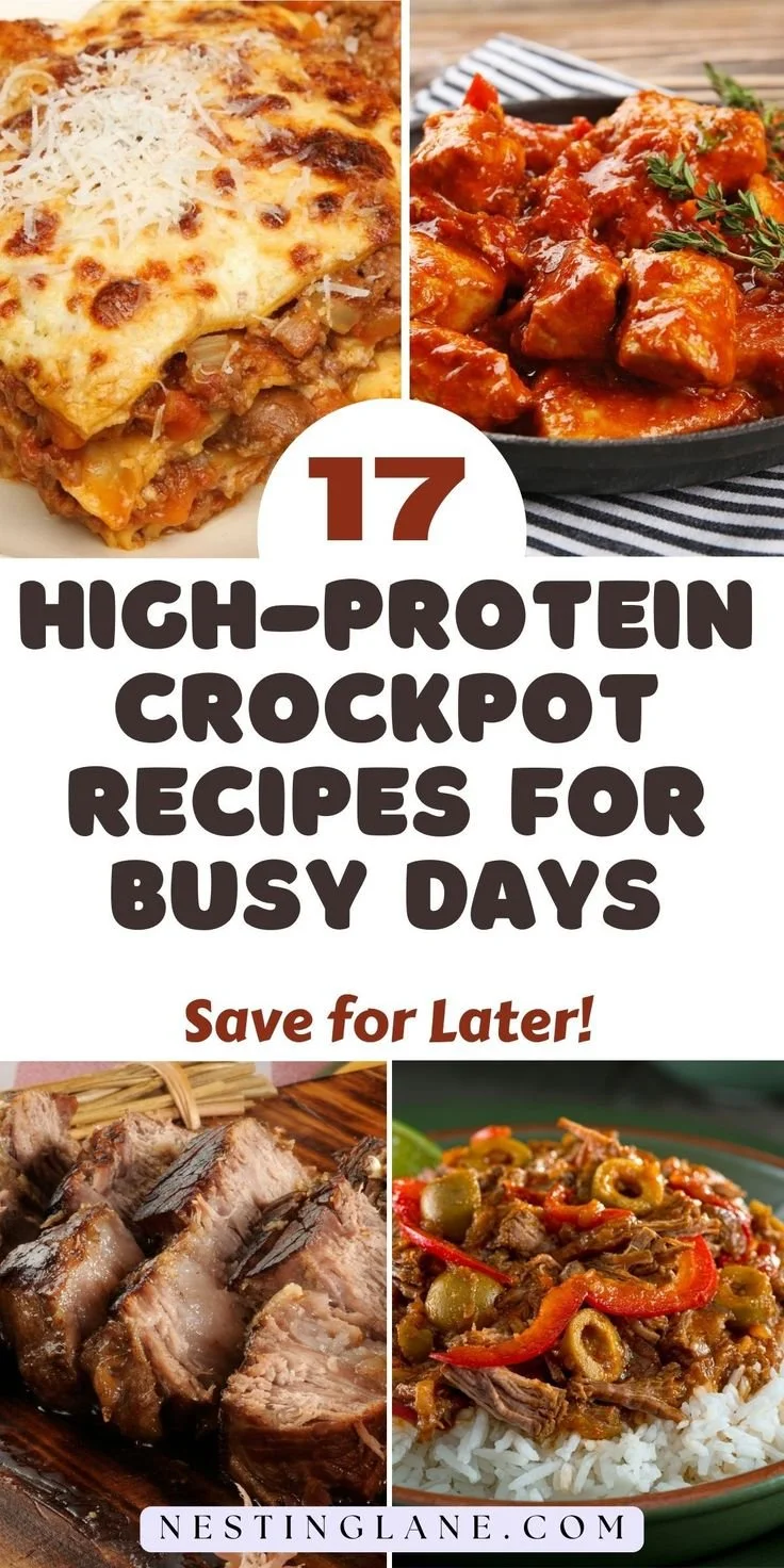 Delicious high-protein crockpot recipes ideal for busy schedules.