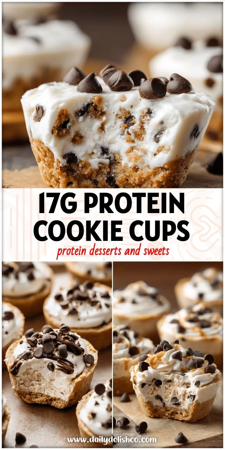 High protein yogurt cookie dough cups for a healthy dessert option