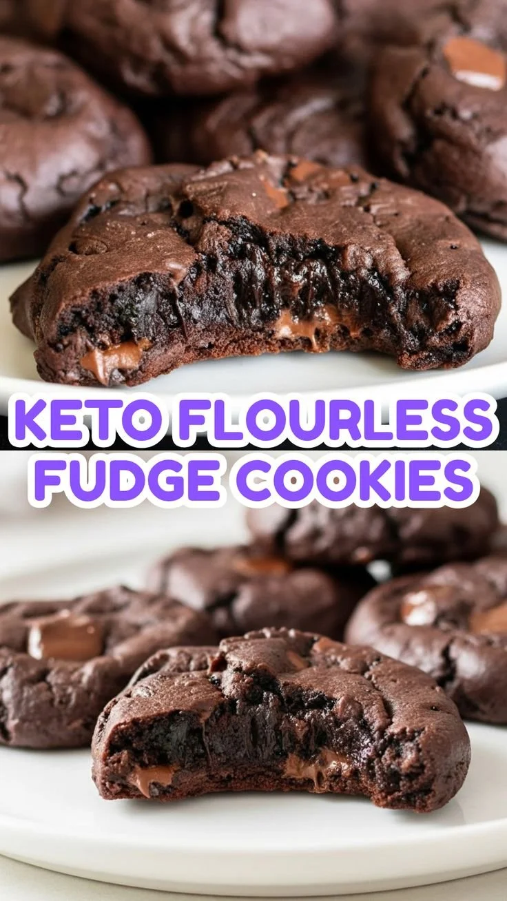 Keto Flourless Fudge Cookies for chocolate cravings