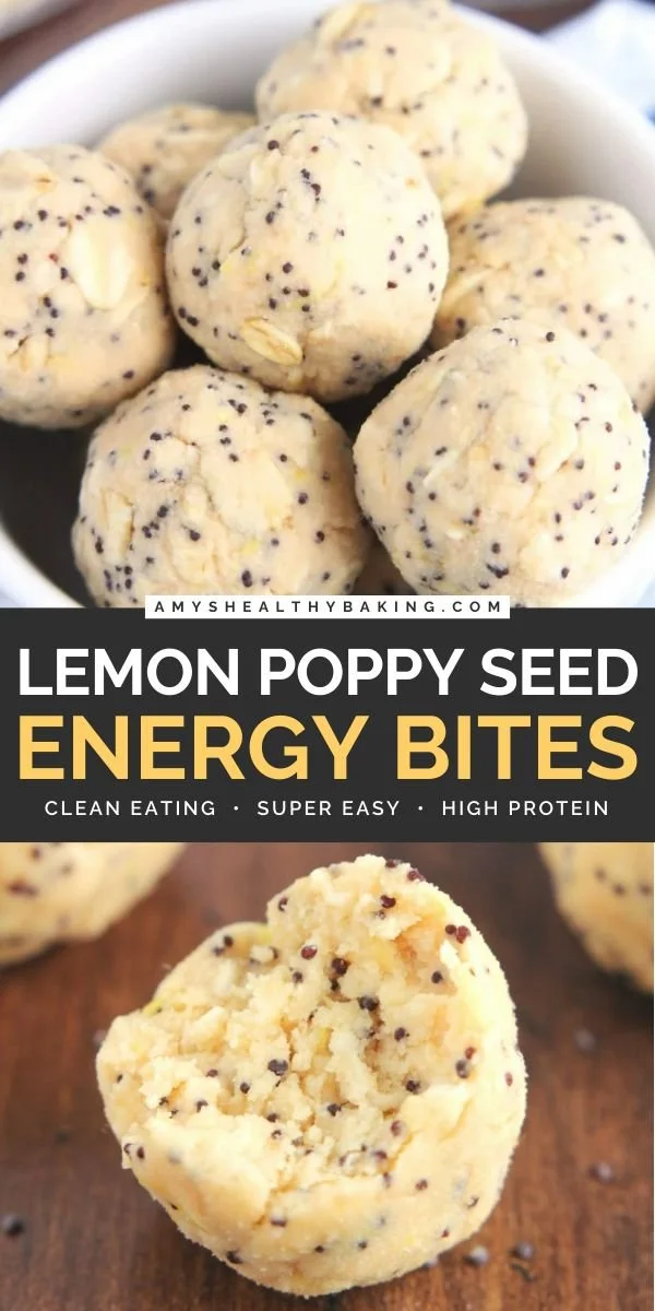 Lemon Poppy Seed Energy Bites in a bowl