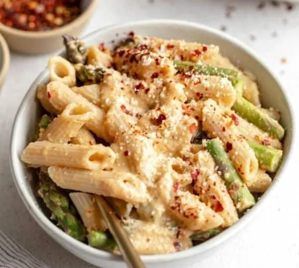 Vegan Lemon White Bean Pasta dish with bright flavors and healthy ingredients